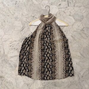 Joie Neutral Patterned Halter Top